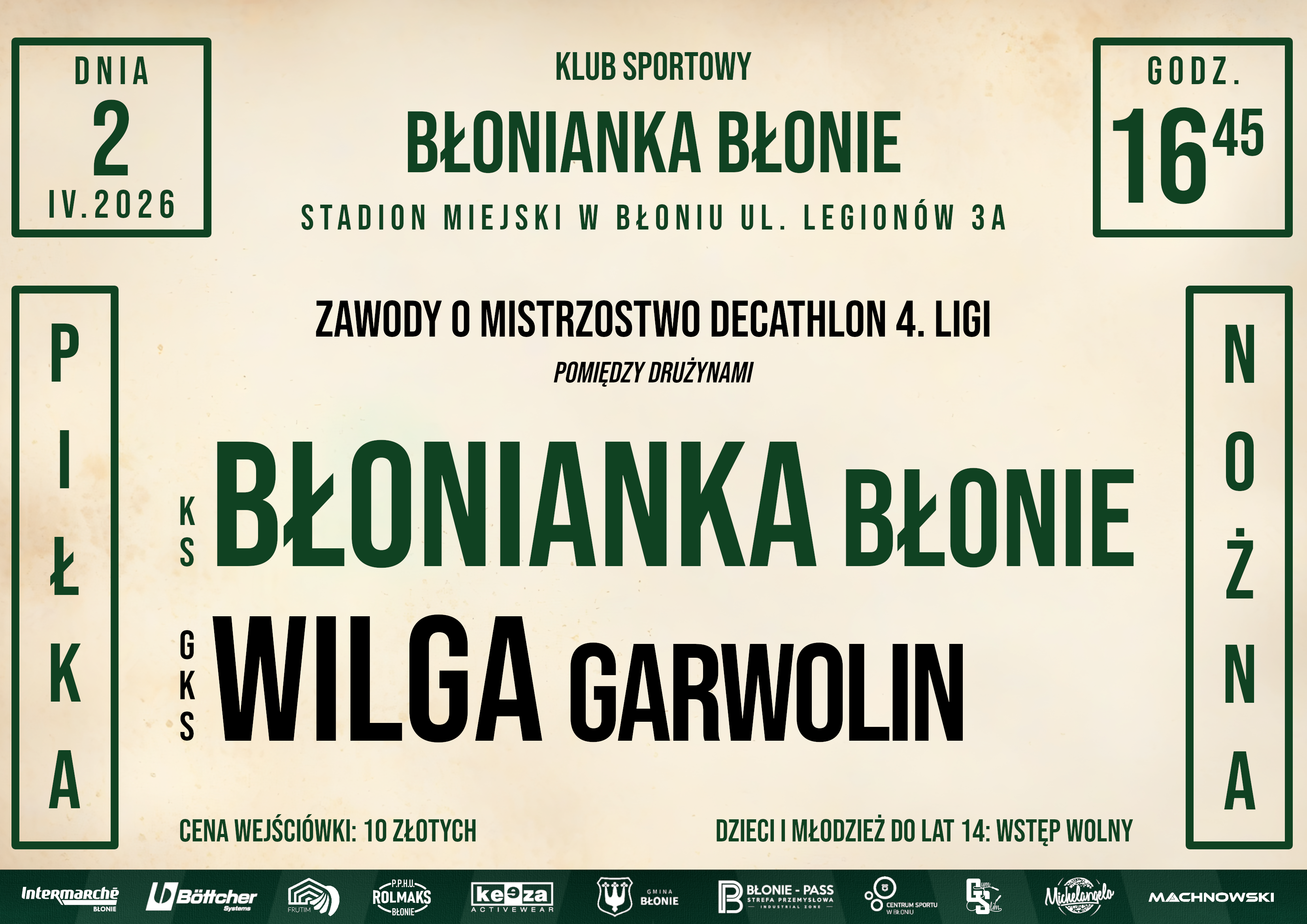 plakat_meczowy_Błonianka_Wilga_02_04_2026
