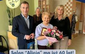 60-lecie Salonu Fryzjerskiego "Alicja" - wizyta Burmistrza 1