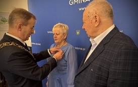 50 lat razem - piękny jubileusz małżeński- wizyta w Państwa Wierzchowskich u Burmistrza 1