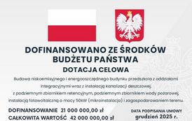 Podpisanie umowy dotacji celowej ze środk&oacute;w budżetu państwa na budowę przedszkola w Dęb&oacute;wce 25