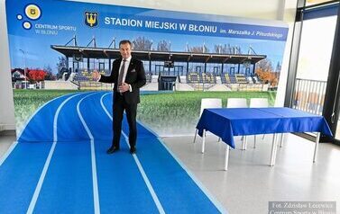 Podpisanie umowy na budowę areny lekkoatletycznej na Stadionie Miejskim w Błoniu 24.04.2026 r. 4