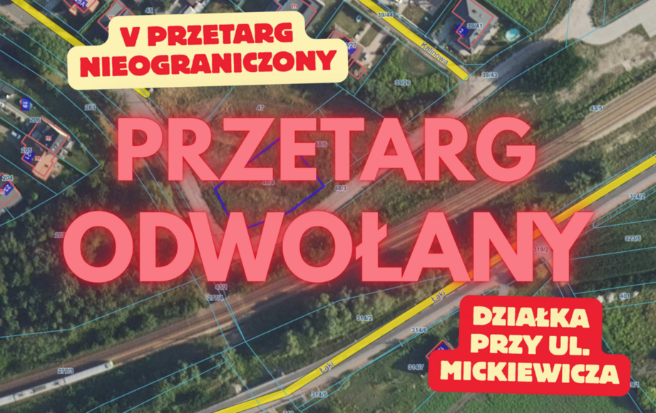 Zdjęcie do Ogłoszenie o odwołaniu przetargu - Mickiewicza