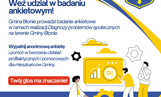 Zdjęcie do Od 22 czerwca do 8 lipca Gmina Błonie realizuje badanie społeczne na rzecz opracowania Diagnozy problem&oacute;w społecznych na terenie Gminy Błonie