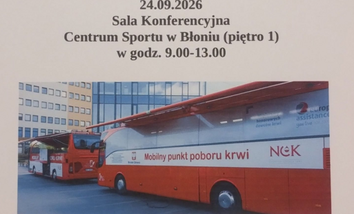 Zdjęcie do Stowarzyszenie Dawc&oacute;w Krwi &bdquo;STRAŻAK&rdquo; w Błoniu zaprasza wszystkich chętnych do oddania krwi - 24.09.2026