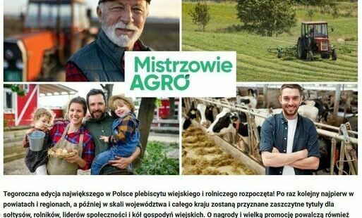 Zdjęcie do Głosowanie w plebiscycie Mistrzowie Agro 2024 rozpoczęte
