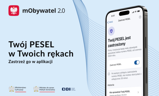 Zdjęcie do Zastrzeż PESEL i chroń swoje dane w mObywatelu 2.0