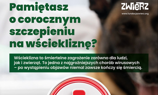 Zdjęcie do Wścieklizna - śmiertelne zagrożenie dla ludzi i zwierząt - przypomnienie o obowiązkowych szczepieniach