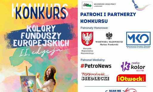 Zdjęcie do Wojew&oacute;dzki Urząd Pracy w Warszawie zaprasza uczni&oacute;w szk&oacute;ł podstawowych do udziału w konkursie plastycznym &bdquo;Kolory Funduszy Europejskich II&rdquo;