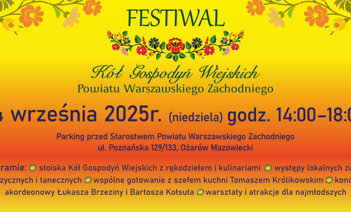 Zdjęcie do Zaproszenie na Festiwal K&oacute;ł Gospodyń Wiejskich w Ożarowie Mazowieckim