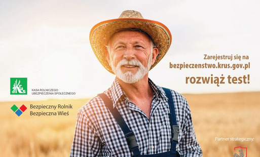 Zdjęcie do Kasa Rolniczego Ubezpieczenia Społecznego zaprasza do udziału w VI edycji Og&oacute;lnopolskiego Konkursu Testowego z Zakresu Bezpiecznej Pracy w Gospodarstwie Rolnym!