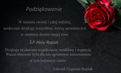 Zdjęcie do Podziękowanie