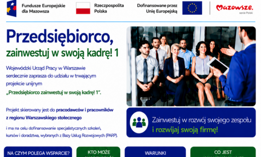 Zdjęcie do &bdquo;Przedsiębiorco zainwestuj w swoją kadrę! 1&rdquo; - środki na szkolenia dla firm&nbsp;i samorząd&oacute;w z regionu warszawskiego.