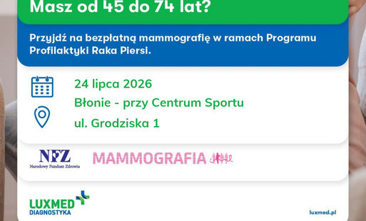 Zdjęcie do Bezpłatna mammografia LUXMED w Błoniu - 24 lipca