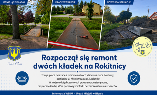 Zdjęcie do Rozpoczął się remont dw&oacute;ch kładek na Rokitnicy