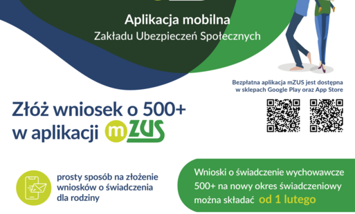Zdjęcie do Zł&oacute;ż wniosek o 500+w apliakcji mZUS!