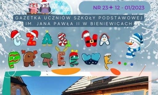 Zdjęcie do "Czas na przerwę" kolejne wydanie gazetki uczni&oacute;w z SP w Bieniewicach już dostępne!
