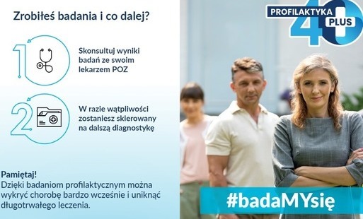 Zdjęcie do Masz 40 lat lub więcej? Wypełnij ankietę i uzyskaj e-skierowanie badania w ramach programu Profilaktyka 40 Plus.