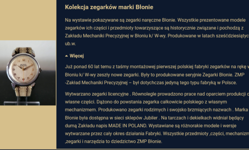 Zdjęcie do Błońskie zegarki aż w Lublinie!