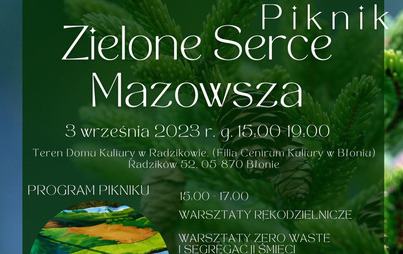 Zdjęcie do Zaproszenie na Piknik &quot;Zielone Serce Mazowsza&quot;