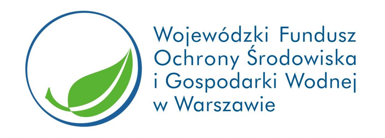 logo Wojewódzkiego Funduszu Ochrony Środowiska i Gospodarki Wodnej - niebieskie koło z zielonym listkiem i napisem Wojewódzki Fundusz itd
